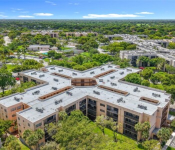 Horizons West Building 2 condominium aerial view for building restoration engineering and condition survey in Florida